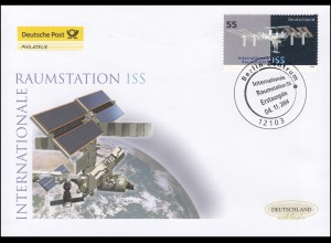 2433 Internationale Raumstation ISS, Schmuck-FDC Deutschland exklusiv