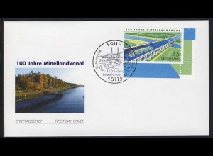 2454 Mittellandkanal FDC Bonn