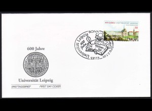 2747 Uni Leipzig - selbstklebend aus Folienblatt, FDC EV-O Bonn