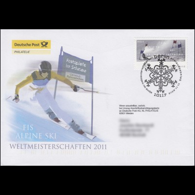 2834 Alpine Ski-WM Garmisch-Partenkirchen, Schmuck-FDC Deutschland exklusiv