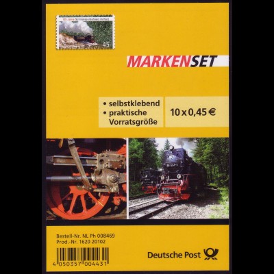 FB 20 Harzer Schmalspurbahn, Folienblatt 10x2916, **
