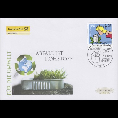 2932 Umweltschutz - Abfall ist Rohstoff, Schmuck-FDC Deutschland exklusiv