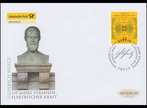 3036 Heinrich Hertz, Schmuck-FDC Deutschland exklusiv