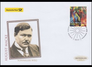 3103 August Macke: Sonniger Weg, Schmuck-FDC Deutschland exklusiv