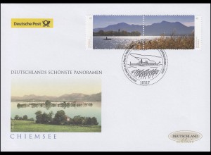 3162-3163 Panorama Chiemsee, Zusammendruck auf Schmuck-FDC Deutschland exklusiv