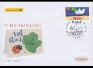 3387 Schreibanlässe - Viel Glück, Schmuck-FDC Deutschland exklusiv