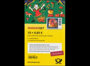 FB 118 Märchen Rumpelstilzchen 85 Cent, Folienblatt 10x3669, ** postfrisch
