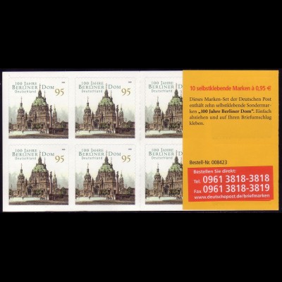 57 Lb MH Berliner Dom - mit Aufkleber Type b kleines Label, ** postfrisch