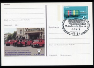 PSo 33 Briefmarken-Messe ESSEN 1994, ESSt Essen Feuerwehr 05.05.1994