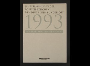 Jahressammlung Bund 1993, mit Ersttagssonderstempel