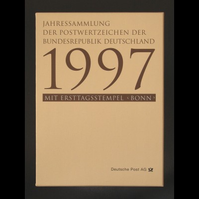 Jahressammlung Bund 1997 mit Ersttagssonderstempel