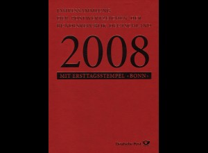Jahressammlung Bund 2008 mit Ersttagssonderstempel