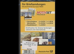MOTIVSET für Briefe/D, Europa, Welt 2007, Postpreis 6,55 Euro - mit Label **