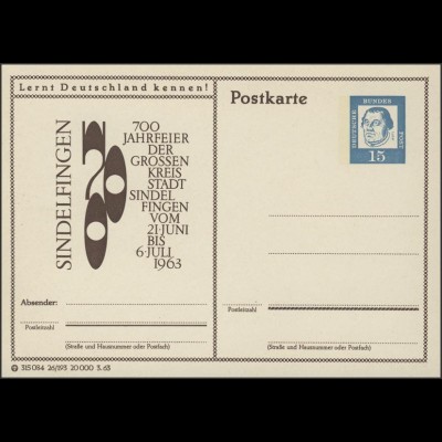 P081-26/193 Sindelfingen, 750-Jahr-Feier 1963 **