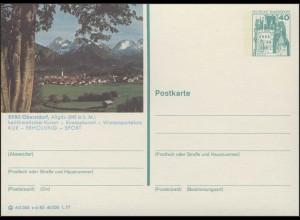 P124-e6/085 8980 Oberstdorf mit Gebirgspanorama **