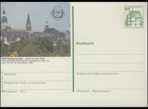 P134-i5/074 5608 Radevormwald, Stadtpanorama, Ausstellung UNO 1981 **