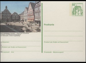 P134-j1/003 - 6310 Grünberg, Marktplatz mit Rathaus **