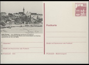 P138-n5/065 8060 Dachau - Zeichnung Stadtansicht **