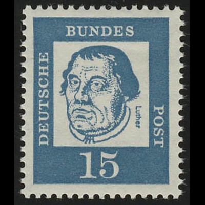 351x (ohne Fluo) Bedeutende Deutsche 15 Pf Martin Luther **