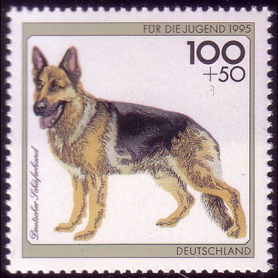 1799 Jugend Hunderassen 100+50 Pf dt. Schäferhund **