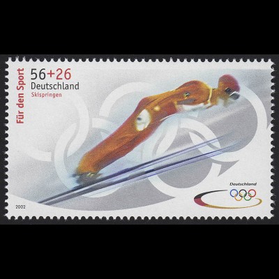 2239b Sporthilfe 56+26 C Olympiade Skispringen, **