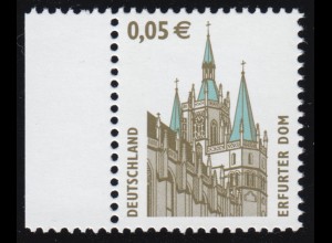 2381C Sehenswürdigkeiten 0,05 Euro Erfurter Dom, postfrische Bogenmarke **