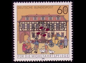 1564 Poststation Büdingen 60+30 Pf O gestempelt