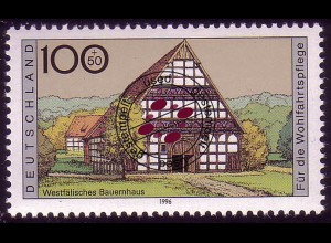 1886 Bauernhäuser 100+50 Pf Westfalen O