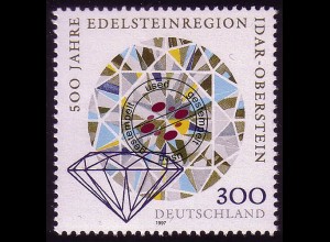 1911 Edelsteinregion Idar-Oberstein O gestempelt