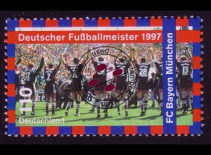 1958 Fußballmeister Bayern München O gestempelt