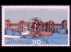 1975 Landesparlament Bayern O gestempelt