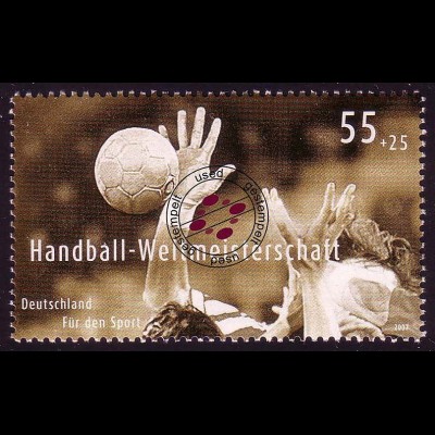 2578 Sporthilfe 55+25 C Handball-WM aus Zehnerbogen, O