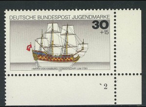 929 Jugend Schiffe 30+15 Pf ** FN2