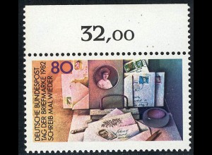 1154 Tag der Briefmarke ** Oberrand