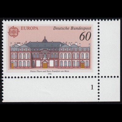 1461 Europa Palais Thurn und Taxis 60 Pf ** FN1