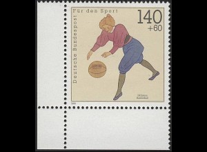 1501 Sporthilfe 140+60 Pf Basketball ** Ecke u.l.
