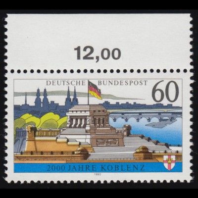 1583x Koblenz, ohne Fluoreszenz, ** Oberrand