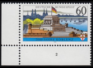 1583y Koblenz, gelbe Fluoreszenz, ** FN2