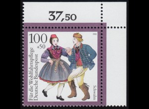 1698 Trachten 100+50 Pf Schwalm ** Ecke o.r.
