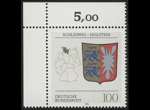 1715 Schleswig-Holstein ** Ecke o.l.