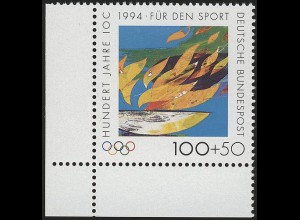 1719 Olympische Flamme 100+50 Pf ** Ecke u.l.