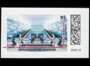 3607 U-Bahn-Station: Überseequartier Hamburg, sk aus FB 106, ** postfrisch