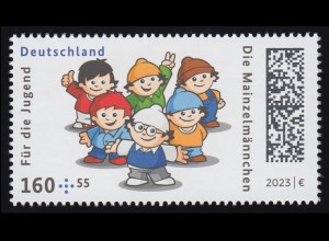 3779 Für die Jugend: Die Mainzelmännchen 160 Cent, postfrisch ** / MNH
