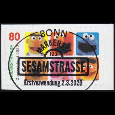 3534 Sesamstraße, selbstklebend aus FB 99, EV-O Bonn