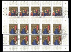 1770-1071 Weihnachten Heilige Könige & Christi Geburt, 10er-Bogen-Satz ESSt Bonn