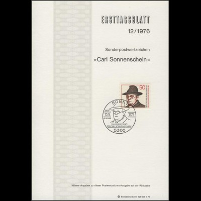 ETB 12/1976 Dr. Carl Sonnenschein, Seelsorger