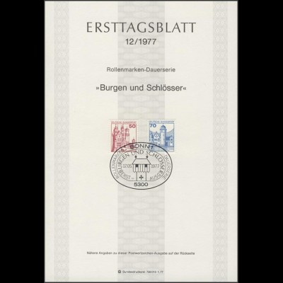 ETB 12/1977 Burgen und Schlösser: Neuschwanstein, Mespe