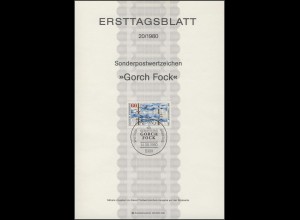 ETB 20/1980 Johann Kinau, Gorch Fock