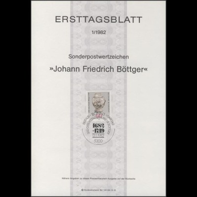 ETB 01/1982 Johann Friedrich Böttger, Alchimist