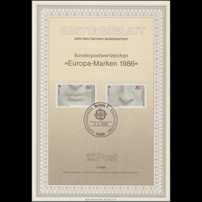 ETB 07/1986 Europa: Natur- und Umweltschutz - Mund und Nase